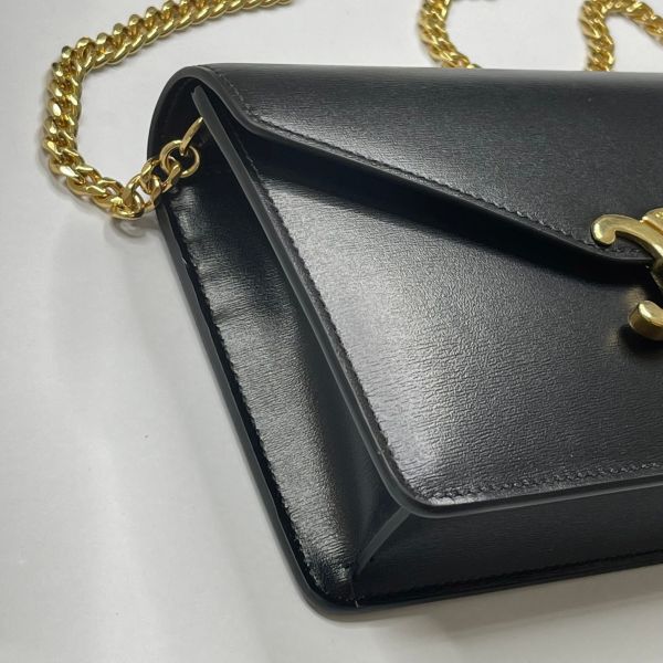 【12期0利率】CELINE MARGO 亮澤牛皮革WOC【台灣購證】【全新閒置】 