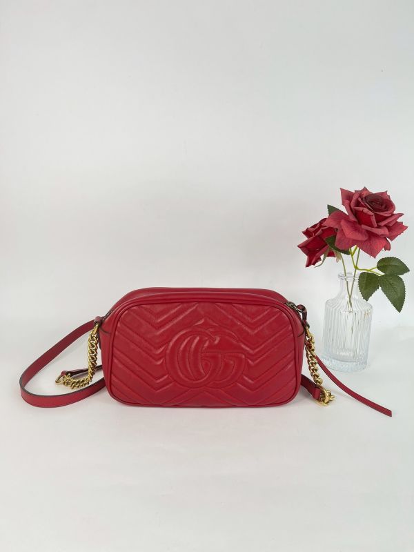 【分期0利率】GUCCI Marmont 相機包紅金【85成新】 