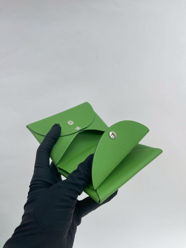 【未使用閒置品】HERMES Calvi Duo雙層卡片套 