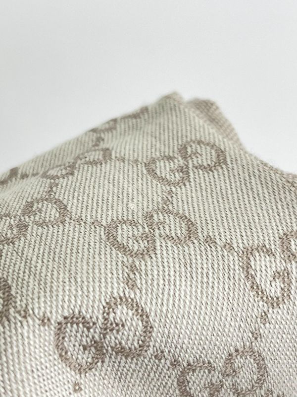 【95成新】GUCCI 經典雙G緹花純羊毛圍巾 