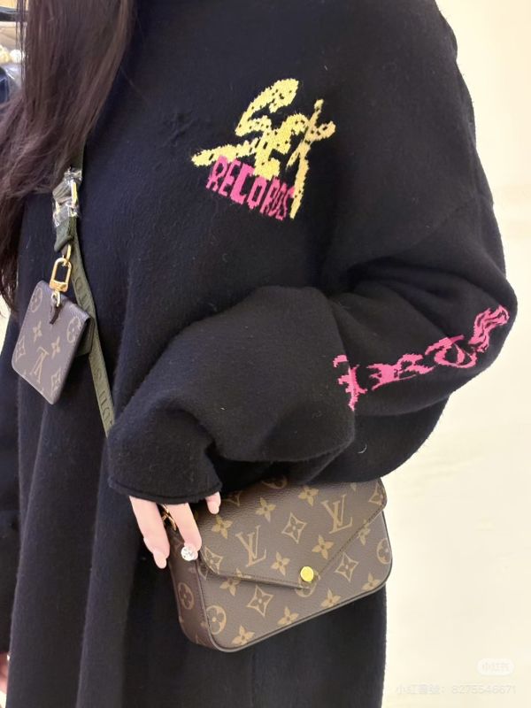 【分期0利率】LV Félicie Strap & Go 卡其綠【85成新】 