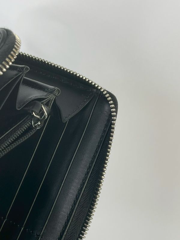 【9成新】GUCCI Signature GG 壓紋牛皮拉鍊長夾 