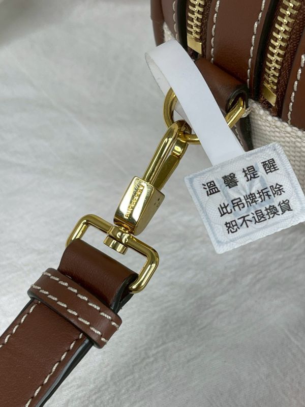 【分期0利率】BURBERRY Louise 徽標圖案棉質圓餅包【99成新】 