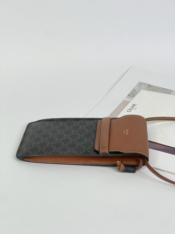 【9成新】CELINE 老花直立式手機包 