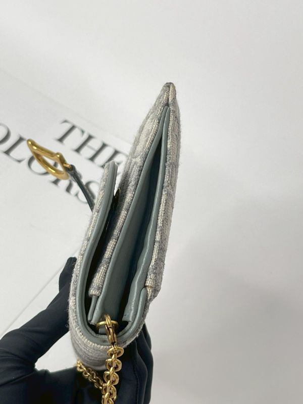【9成新】DIOR Saddle 長型鏈帶銀包 
