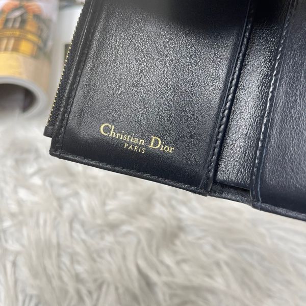 【12期0利率】DIOR SADDLE LOTUS 老花三折短夾【21年1月台灣購證】【9成新】 