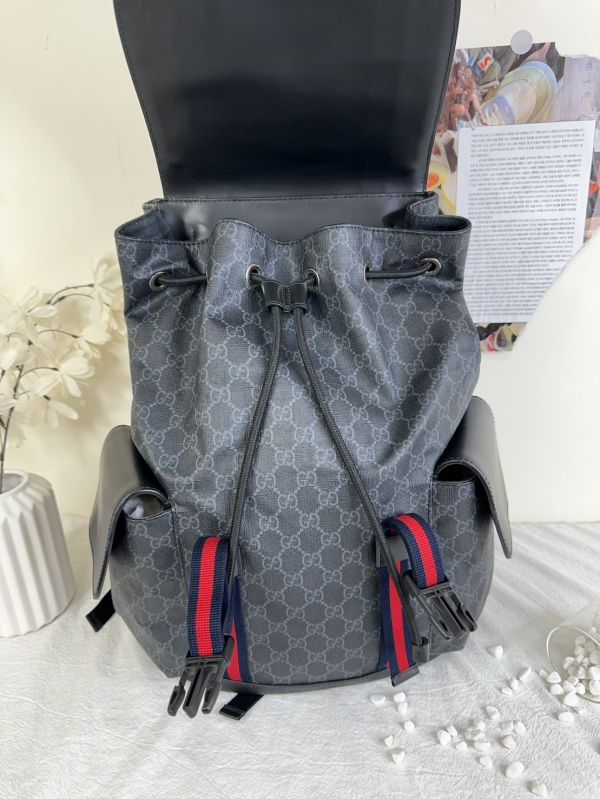 【12期0利率】GUCCI GG印花帆布後背包【9成新】 