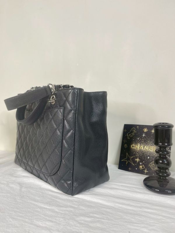 【分期0利率】CHANEL GST 雙C LOGO 荔枝牛皮托特包【95成新】 