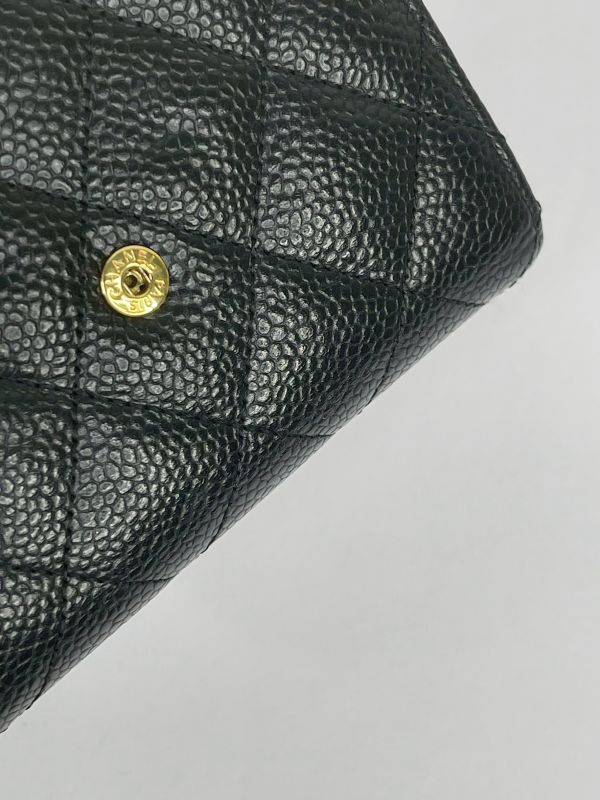 【分期0利率】CHANEL COCO 背面拉鍊三折短夾【9成新】 