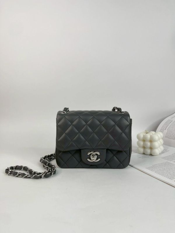【99成新】CHANEL 方胖 晶片款深灰 