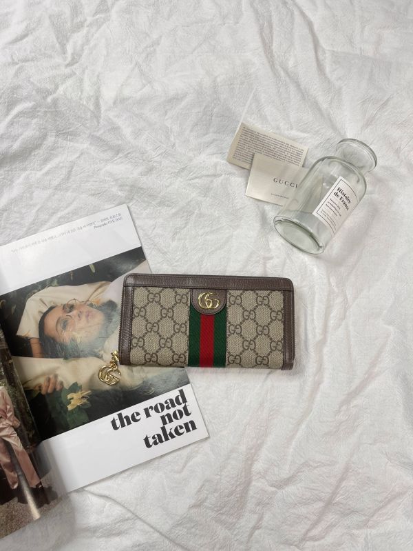 【分期0利率】GUCCI OPHIDIA GG拉鍊長夾【未使用閒置品】 