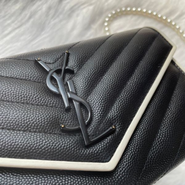 【12期0利率】YSL  MONOGRAM 魚子醬信封長夾【9成新】 