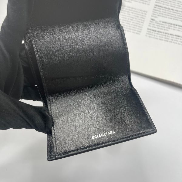 【12期0利率】BALENCIAGA 黑色沙漏迷你皮夾【9成新】【現金價】 