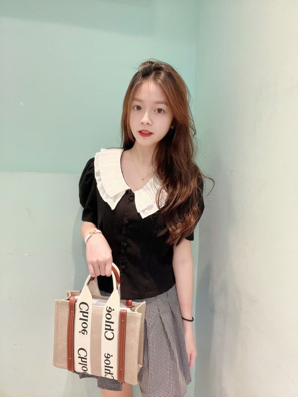 【12期0利率】【全新品】Chloé 背帶款小號Woody Tote Bag 經典棕色【現金價28500】 