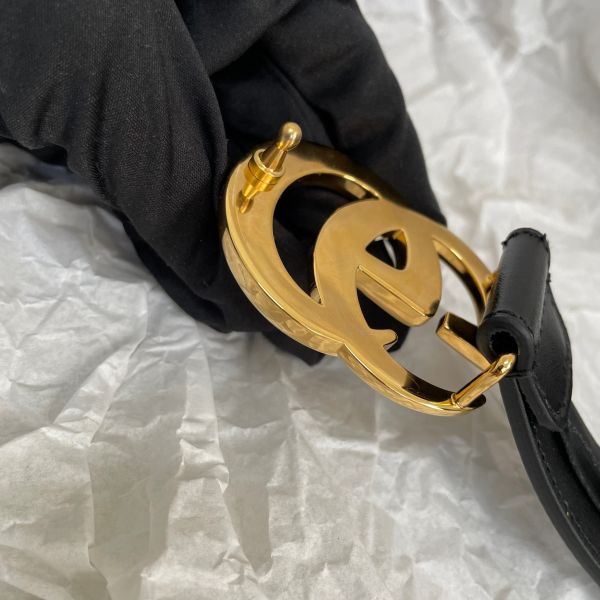 【12期0利率】【二手】GUCCI 雙G 3CM皮帶 105公分 