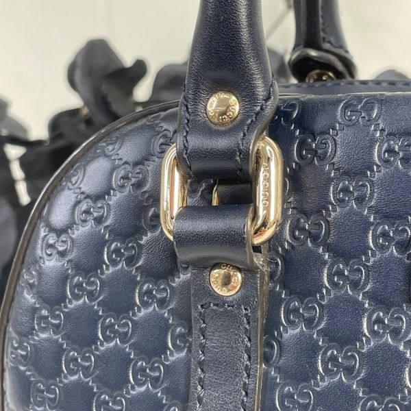 【12期0利率】GUCCI Guccissima小LOGO牛皮兩用保齡球包【九成新】 