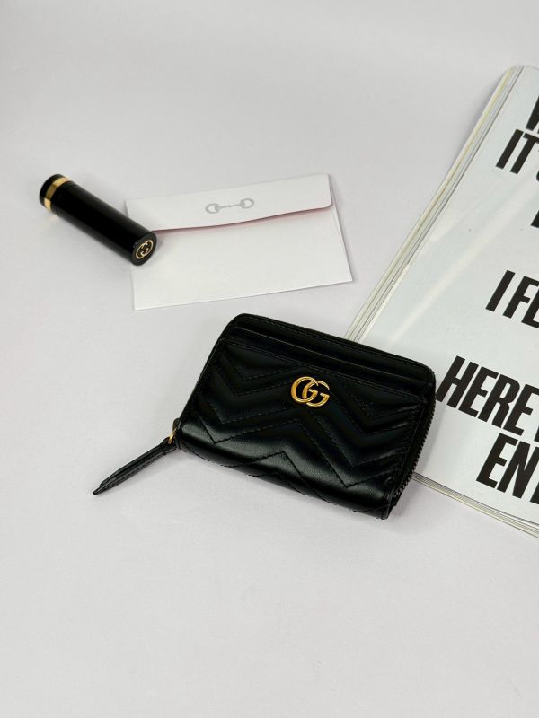 【分期0利率】GUCCI GG MARMONT 拉鍊零錢卡包【95成新】 