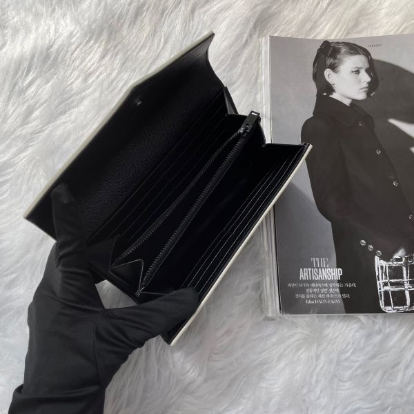 【12期0利率】YSL  MONOGRAM 魚子醬信封長夾【9成新】 