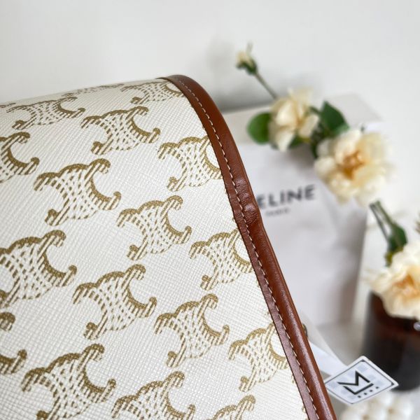 【12期0利率】CELINE Triomphe帆布中型Folco手袋 【9成新】 