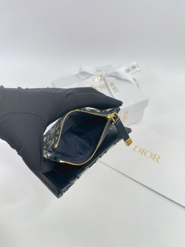 【未使用閒置品】Dior 老花零錢短夾 