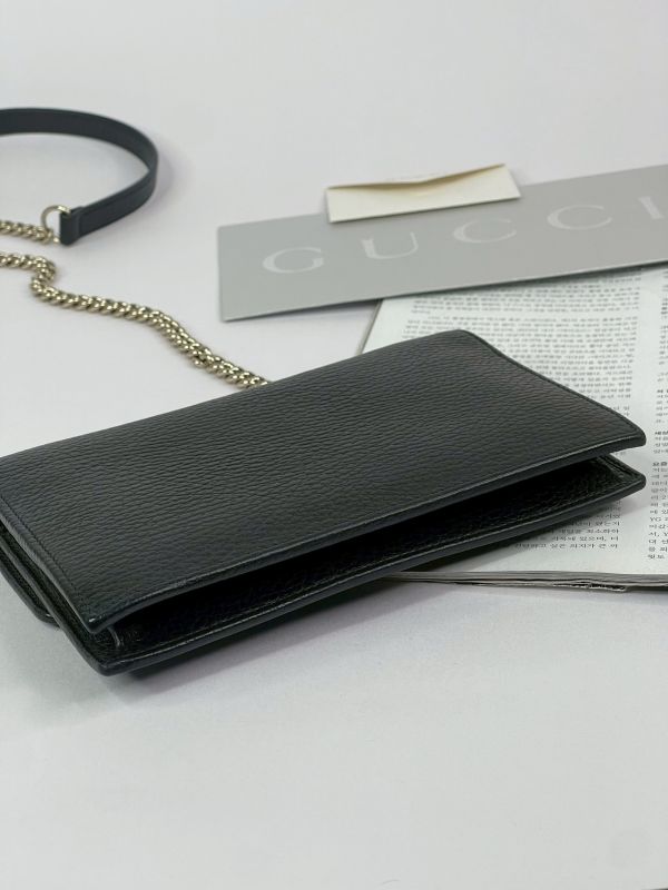 【分期0利率】GUCCI 荔枝皮雙G WOC【85成新】