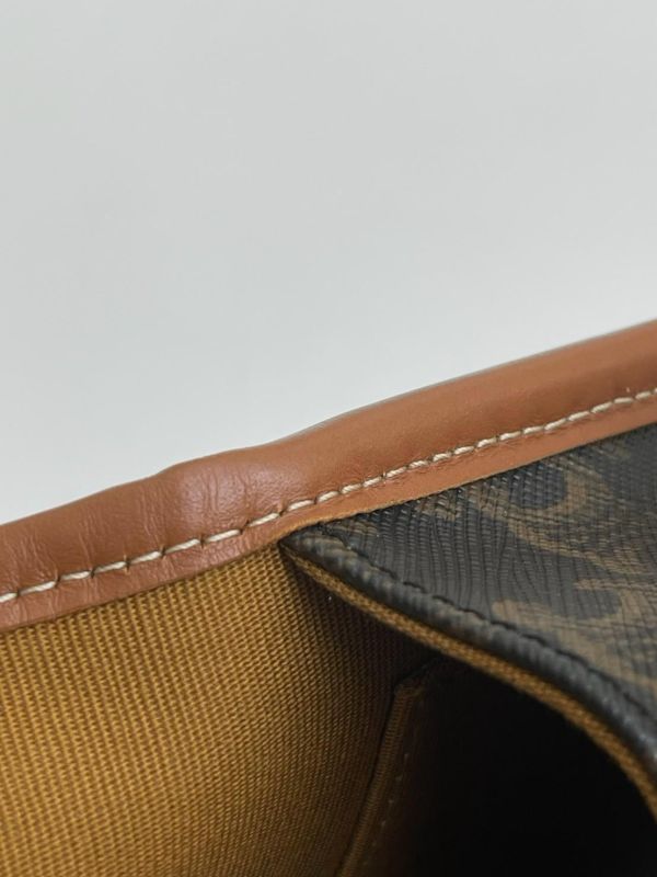 【95成新】CELINE Triomphe帆布中型Folco手袋 