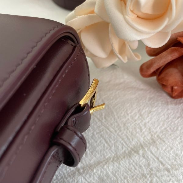 【未用閒置品】BURBERRY Grace 方胖 酒紅 