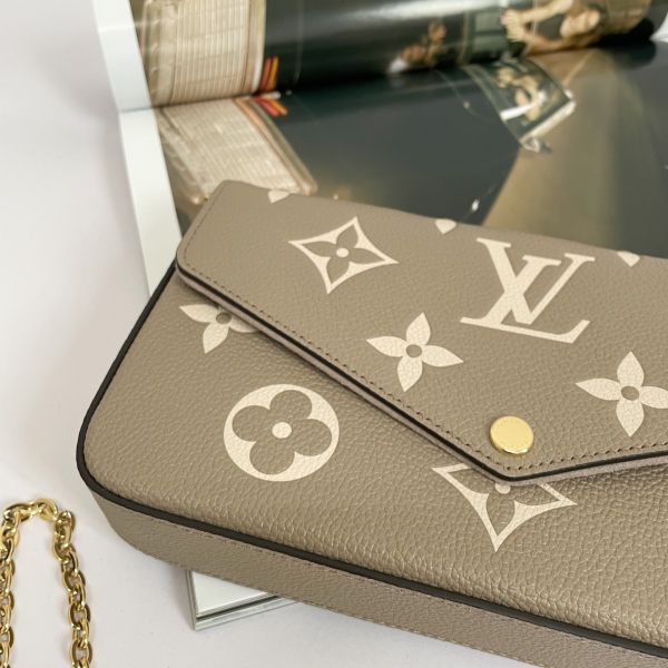 【12期0利率】【全新品】LV  FÉLICIE 壓紋三合一 斑鳩灰【現金價】 