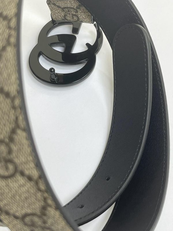 【全新品】GUCCI 雙G 3CM 皮帶 