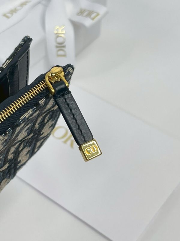 【未使用閒置品】Dior 老花零錢短夾 