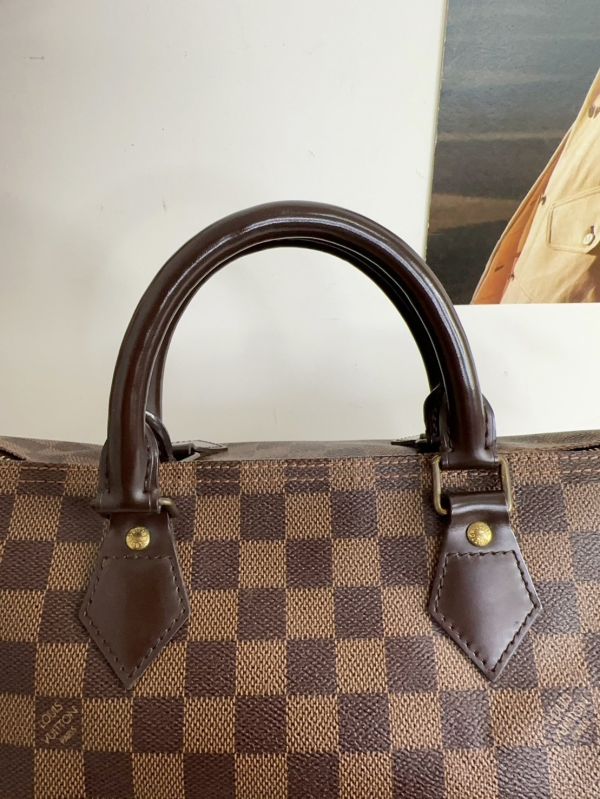 【12期0利率】LV SPEEDY 30  棋盤格無背帶款【9成新】 