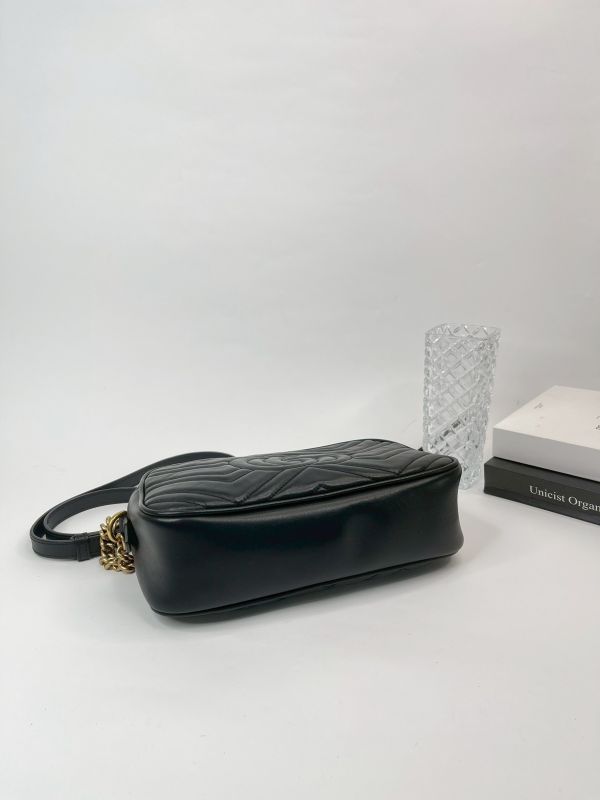 【分期0利率】GUCCI Marmont 相機包黑金【9成新】 