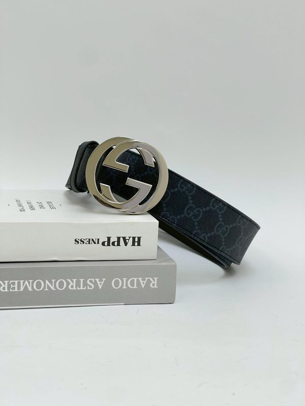 【95成新】GUCCI  Signature皮革皮帶 95CM 
