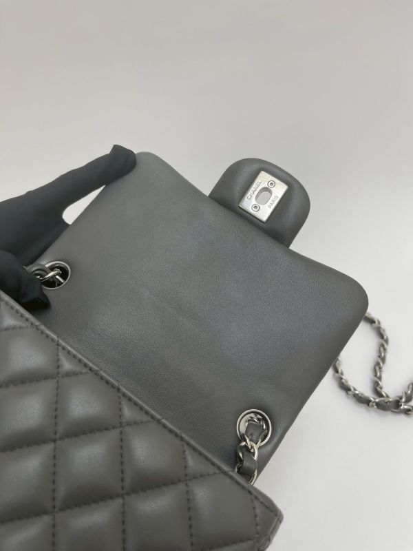 【95成新】CHANEL 方胖 晶片款深灰 