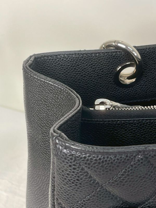 【分期0利率】CHANEL GST 雙C LOGO 荔枝牛皮托特包【95成新】 