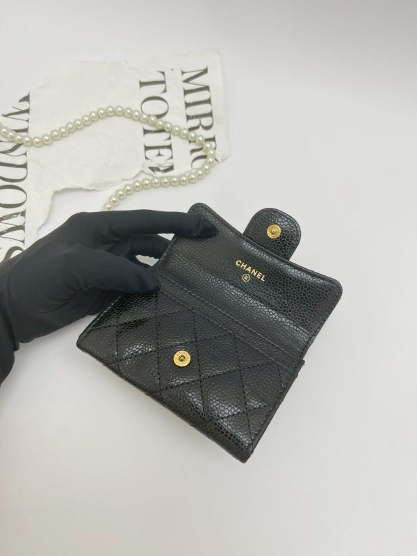 【9成新】CHANEL COCO 牛皮零錢卡包 