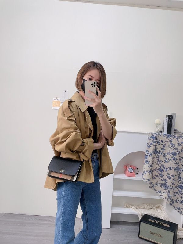 【分期0利率】BURBERRY HAMPSHIRE 格紋拚接皮革WOC 【9成新】 