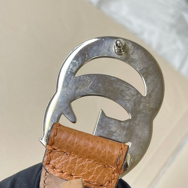 【12期0利率】GUCCI 雙G扣頭皮帶 3公分【9成新】 