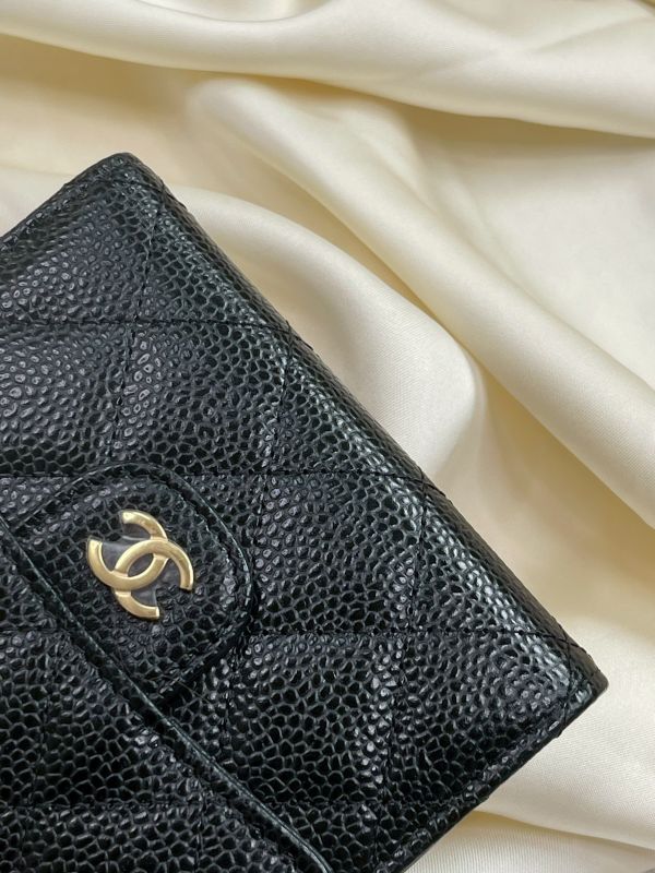 【分期0利率】CHANEL COCO 魚子醬三折短夾【全新品】 