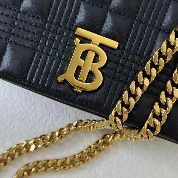 【12期0利率】BURBERRY LOLA 小羊皮迷你翻蓋包【95成新】 