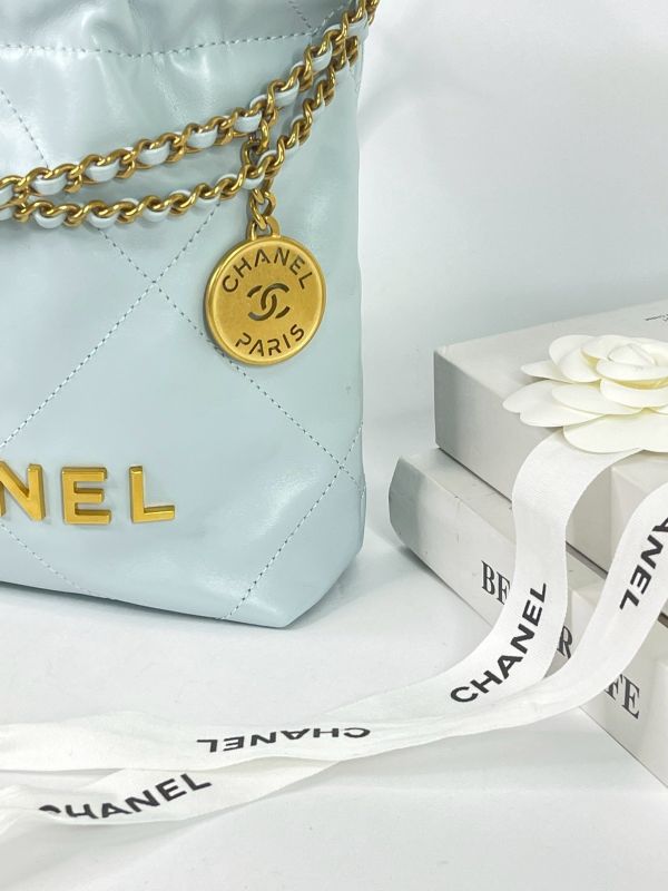 【95成新】CHANEL 22 迷你束口包 