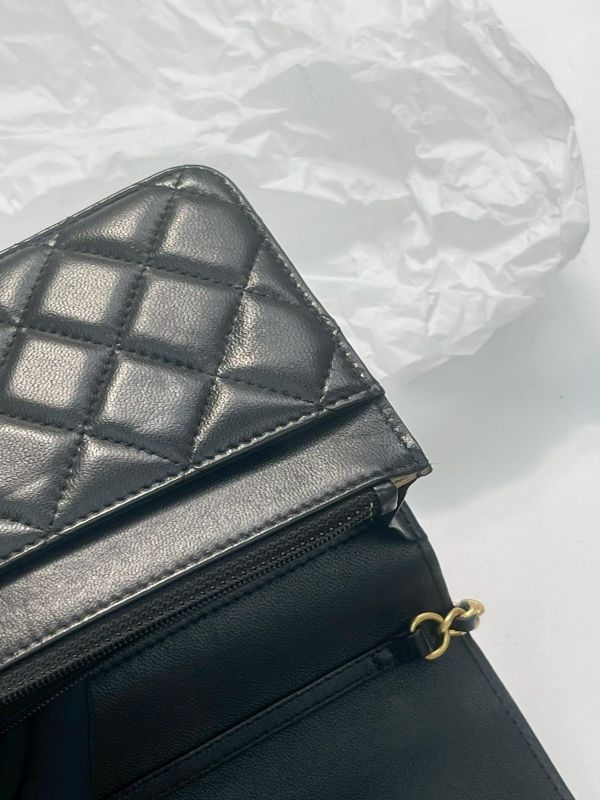 【95成新】CHANEL 羊皮金球 WOC 
