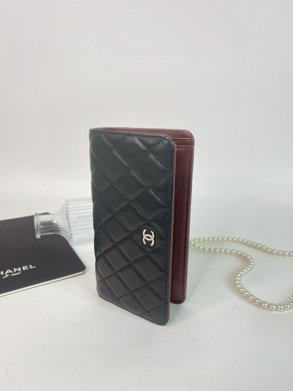 【分期0利率】CHANEL 羊皮對開長夾【95成新】 