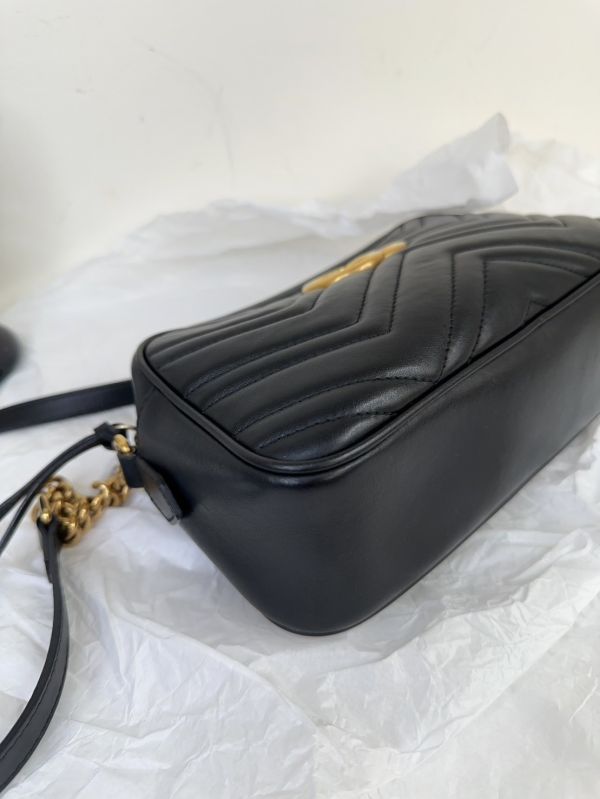【12期0利率】GUCCI Marmont 相機包黑金【9成新】 