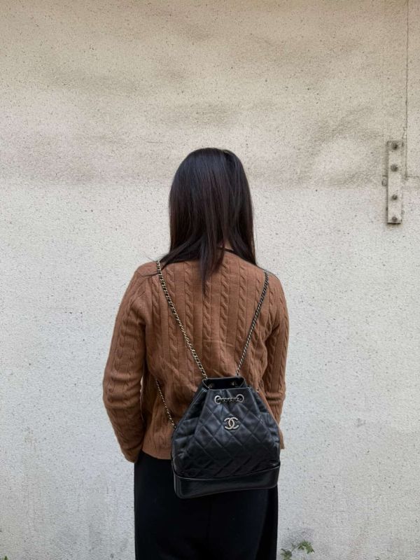 【9成新】CHANEL Gabrielle 後背包 漆皮漸層 