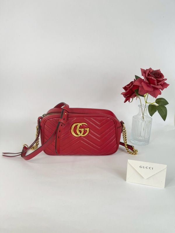 【分期0利率】GUCCI Marmont 相機包紅金【85成新】 