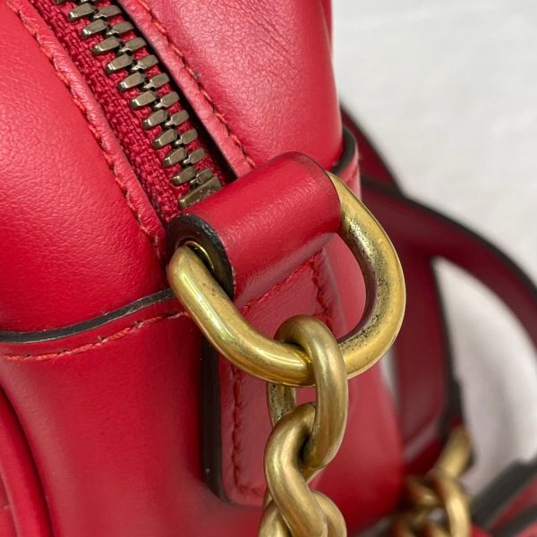 【9成新】【12期0利率】GUCCI GG Marmont 24CM 拉鍊相機包 