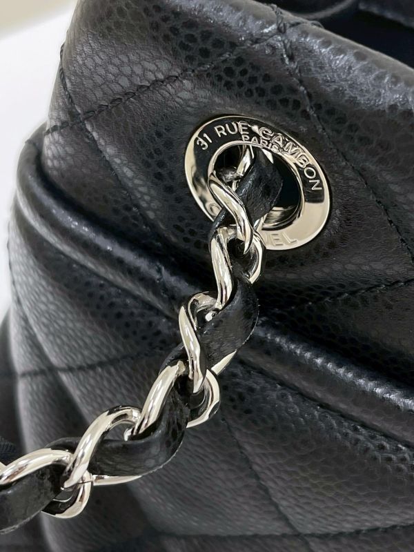 【9成新】CHANEL 顆粒牛皮托特手提單肩包 