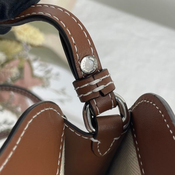 【95成新】【12期0利率】BURBERRY  Pocket 字母帆布拼接小牛皮MICRO斜背包 