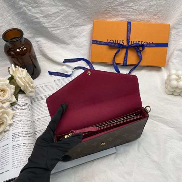 【9成新】【12期0利率】LV  Félicie Pochette 舊款老花三合一 (非絨布內裡) 